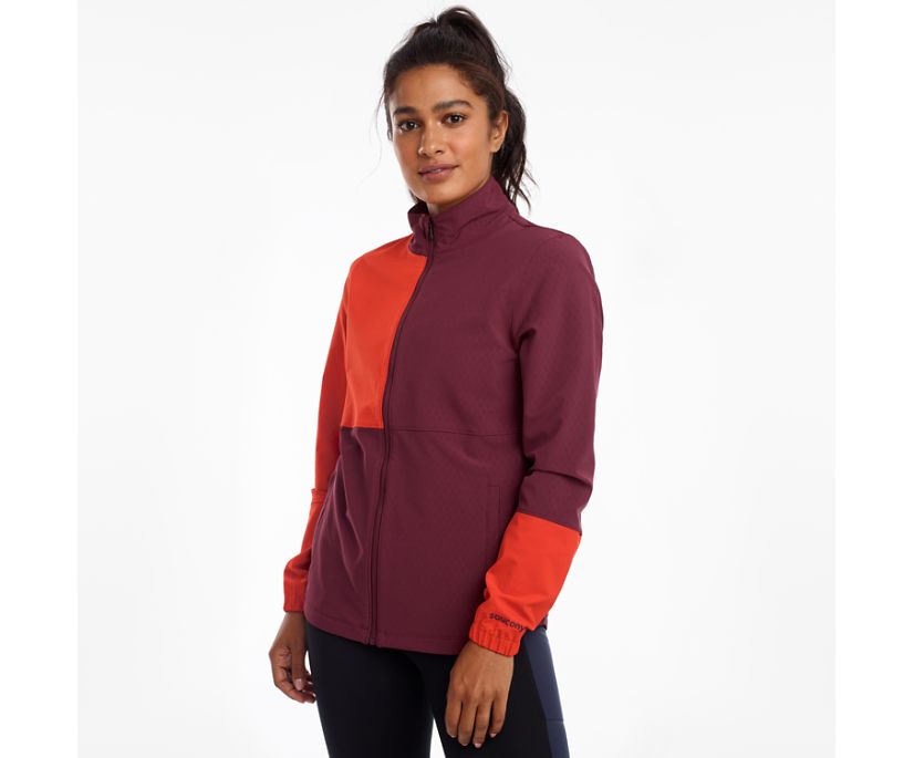 Saucony Bluster Women\'s Jackets Red / Burgundy | Canada 269OKIR